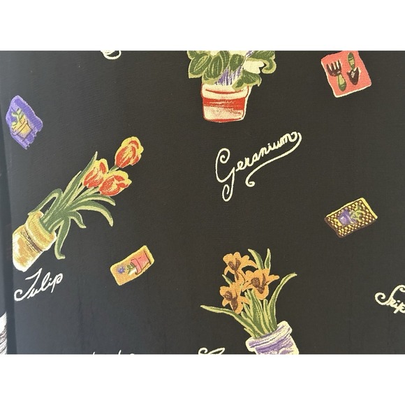 Lauren Michelle Hawaii Dress Floral Rayon Print Spring Garden Botanical sz.L - Picture 3 of 13